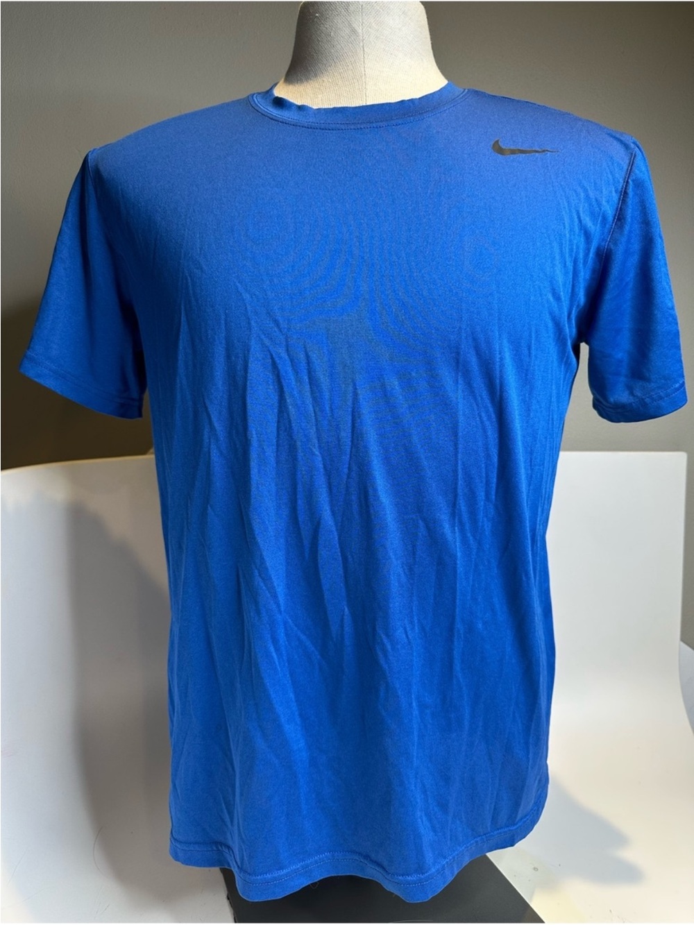 Nike Royal Blue Crew Neck Short Sleeve Tee with Small Swoosh
